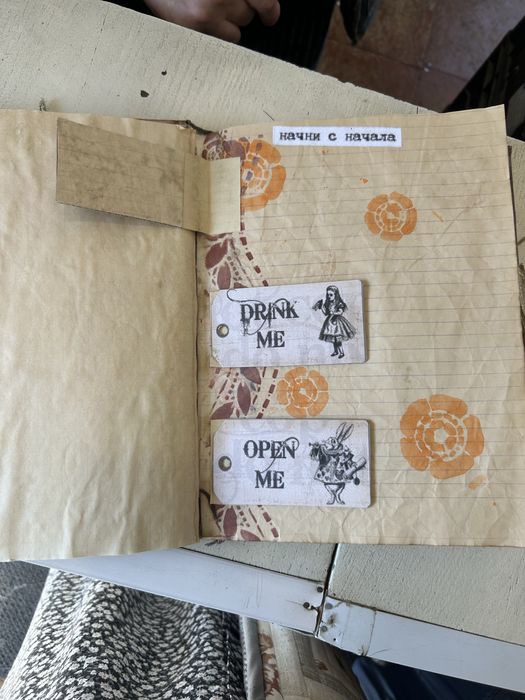 «Алиса в стране чудес» Джанкбук JUNK BOOK ручной работы