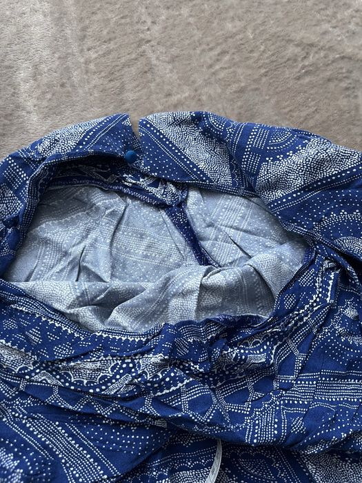 Letni, wakacyjny, wzorzysty, długi kombinezon, niebieski, lindex, M/L