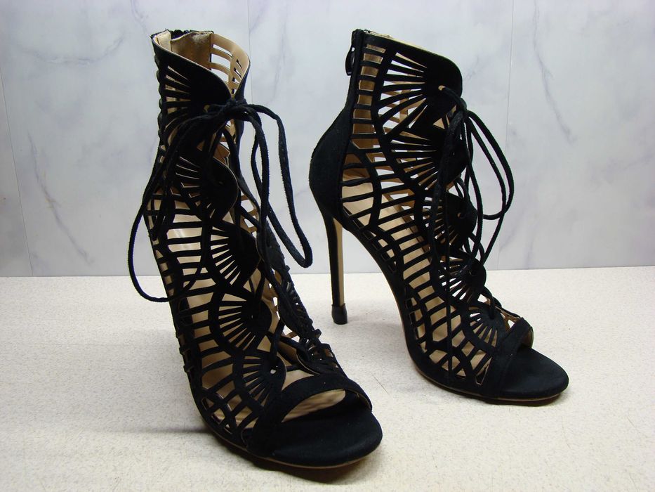 DeeZee sandałki na wysokim obcasie R.41 – eleganckie ażurowe szpilki