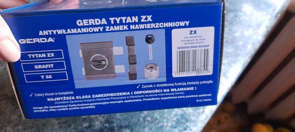 Zamek Gerda tytan zx, zxp