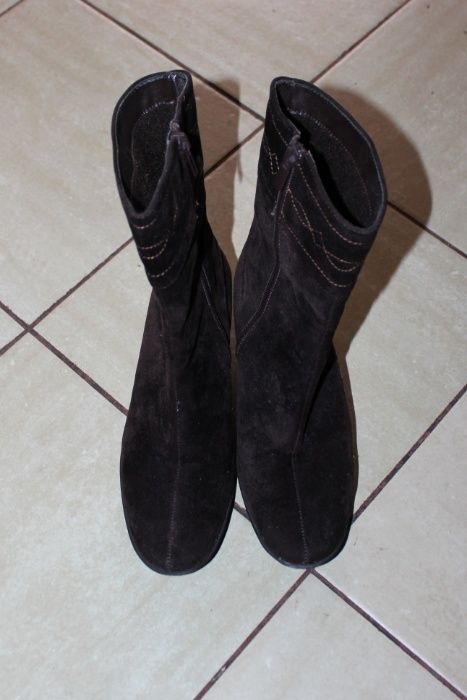 Botki damskie / kozaki jak nowe rozmiar 37 brązowe przejściowe