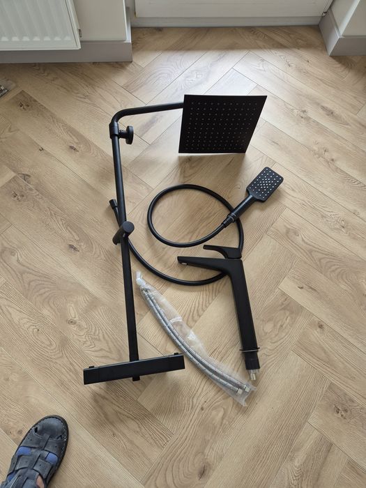 Kabina walk-in Cersanit Mille 100x200 z kolumą prysznicową