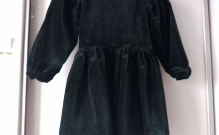 Sukienka ala welur kołnierzyk rozm.98