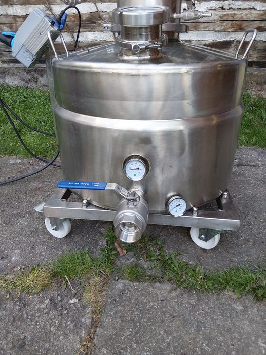 Destylator kolumna pólkowa zbiornik 120 płaszcz olejowy