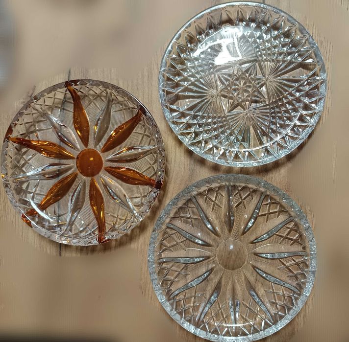 Talerze kryształy PRL