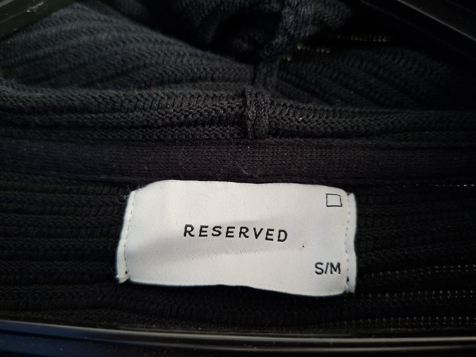 Sweter długi - Kardigan męski czarny M Reserved