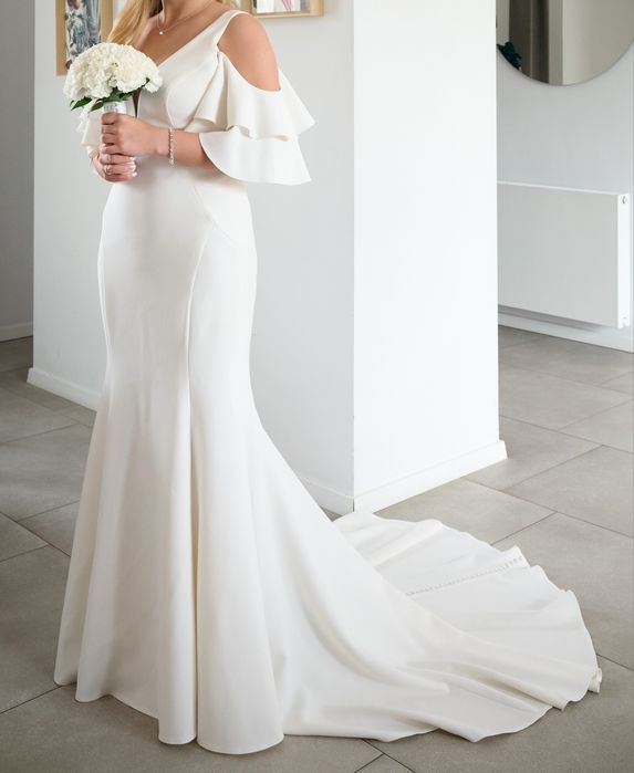 suknia ślubna rybka/ syrenka z trenem Ms Moda Nell M/L