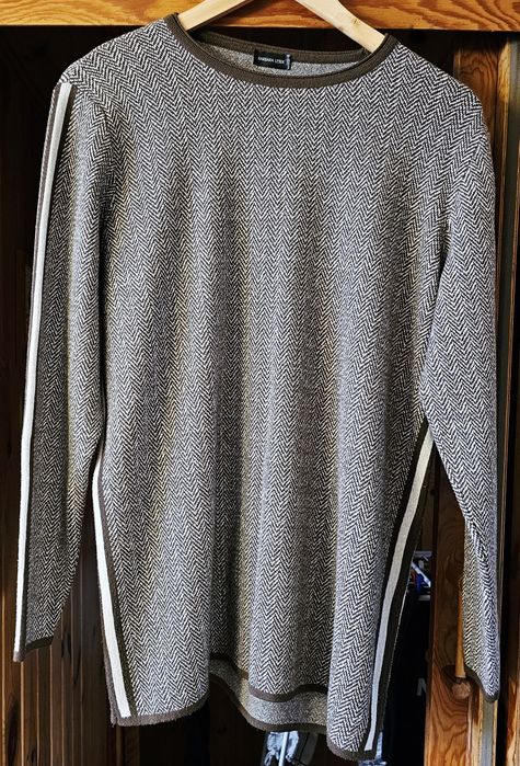 Szaro - brązowy sweterek, rozm M