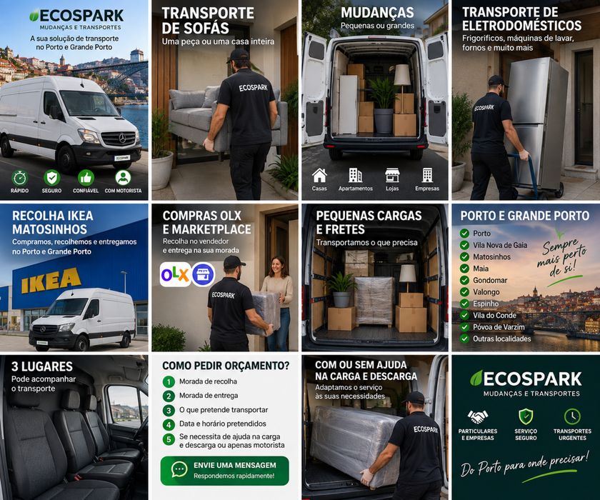 Mudanças e Transportes Porto | Carrinha com Motorista