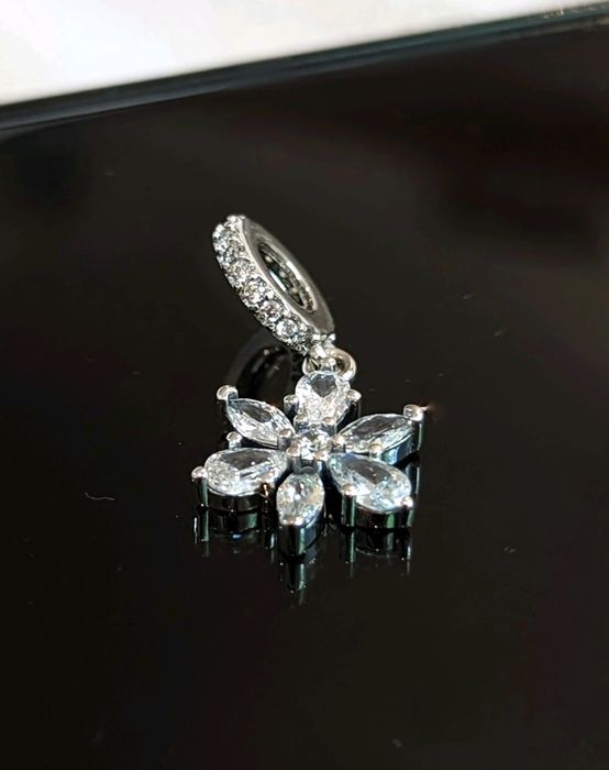 Pandora квітка шарм підвіска Блискучій Гербарій