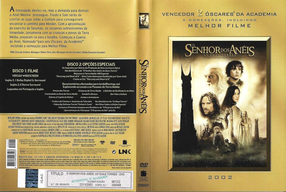 O Senhor dos Anéis - - - - - Os Filmes da Trilogia - - - - - 6 X DVD