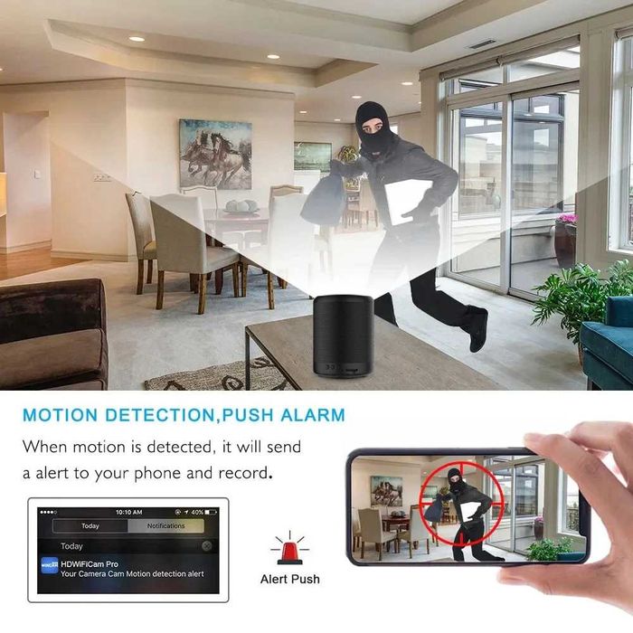 Câmara Espia FullHD em Coluna Bluetooth c/ Visão Noturna Áudio 2 Vias