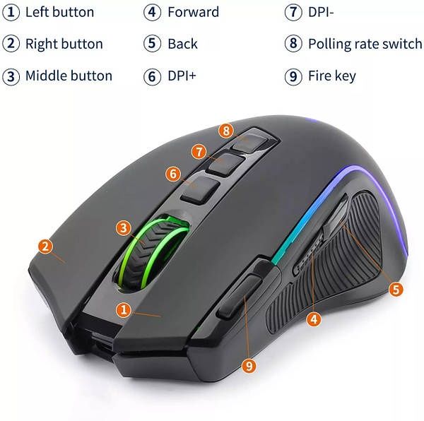 Игровая мышь x11  мультирежимная  с подсветкой, блютус