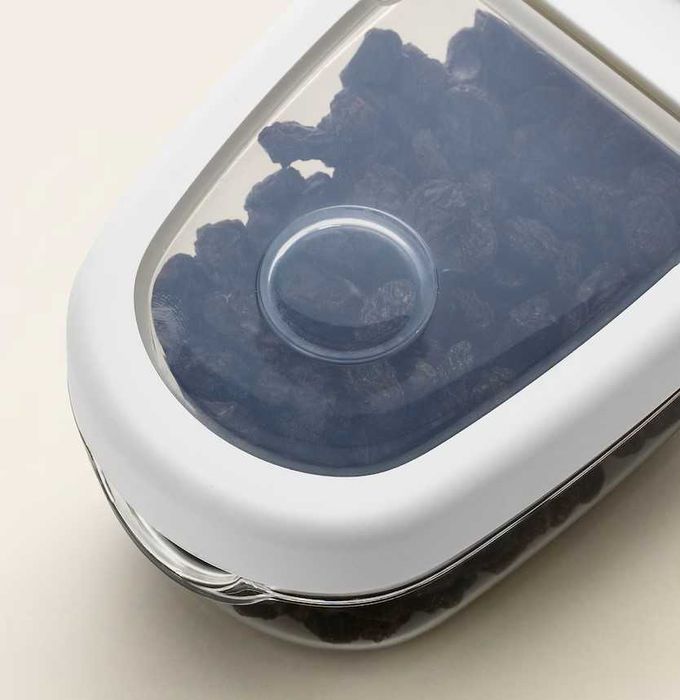 NOVO Recipiente c/ Tampa, Transparente e Branco 0.3l