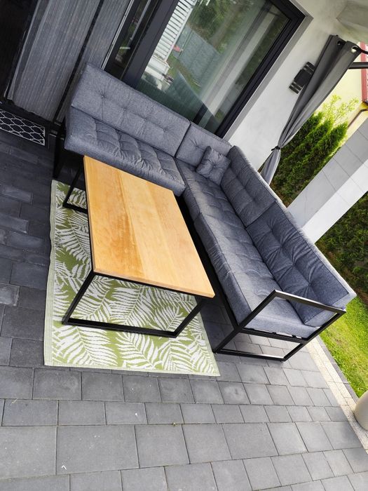 Narożnik ogrodowy loft. Meble ogrodowe