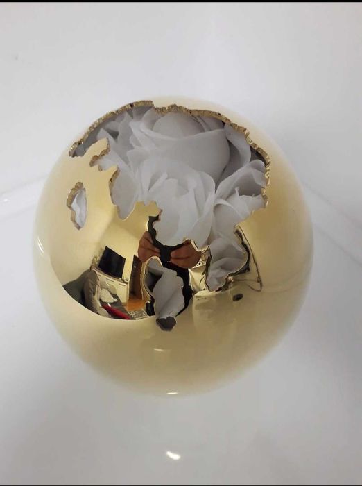rzezba new Andrea salvetti golds egg 22/100 24 k gold ,sygnowane
