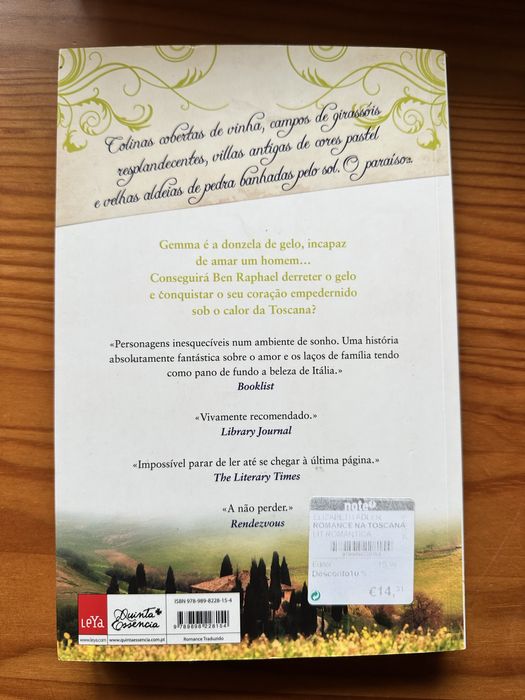 Livro - Romance na Toscana, Elizabeth Adler