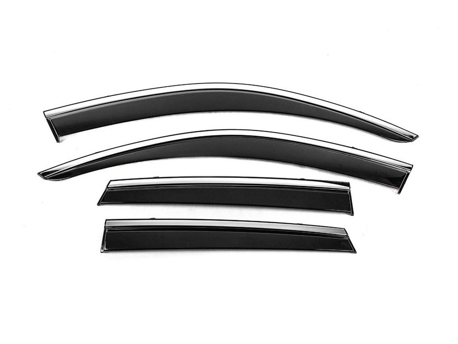 Volkswagen Touareg 2018- рр. Вітровики з хромом Niken Luxury (4 шт)