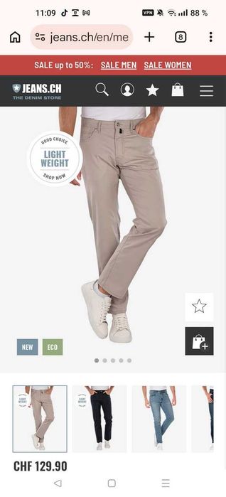 Джинсы (chino Pierre Cardin Germany w32 stretch beige.