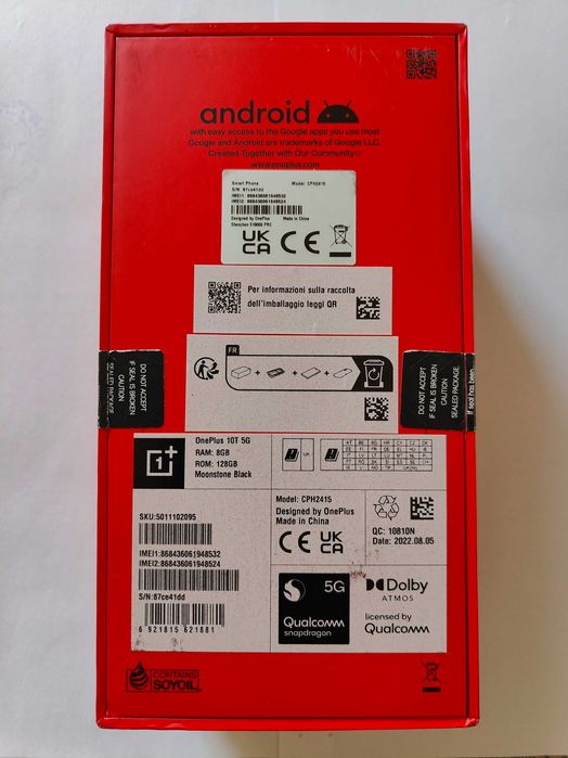 OnePlus 10T  8/128Gb  Moonstone Black  EU