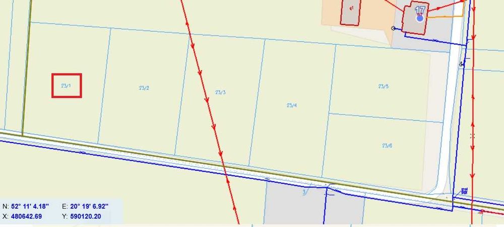 Działka budowlana 1168 m2 Nowy Mikołajew Gmina Teresin
