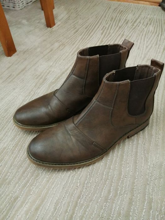 Buty męskie wsuwane brazowe