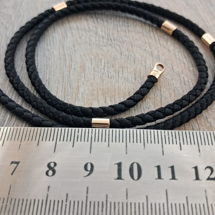 ‼ Шнурок с золотом с золотыми вставками 4,52 гр Золотая цепочка Золото