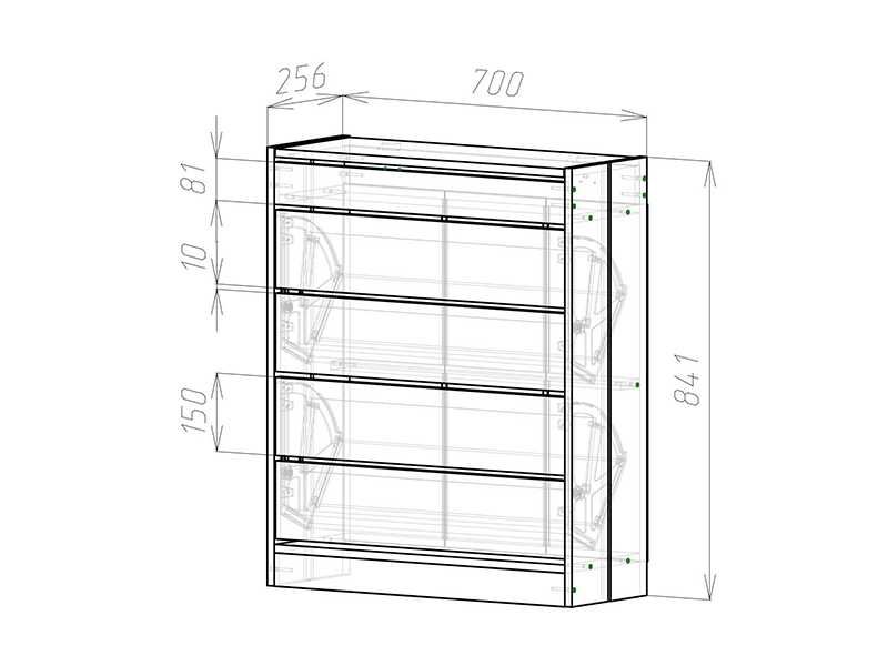 Касетна тумба для взуття Sofi|Шафа для взуття|Обувниця|Тумба в прихожу