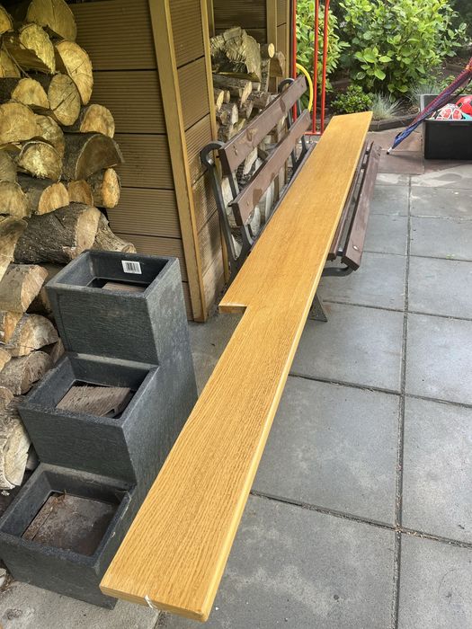 Drewniany parapet 338x27 okleinowany