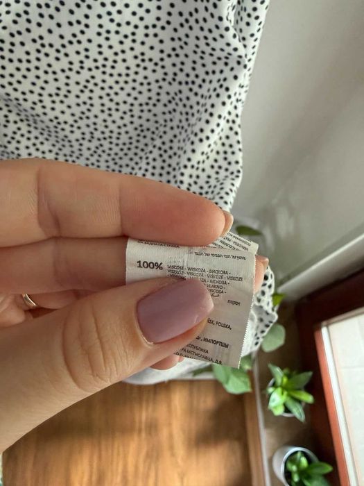 Biała koszula w kropki 100% wiskoza