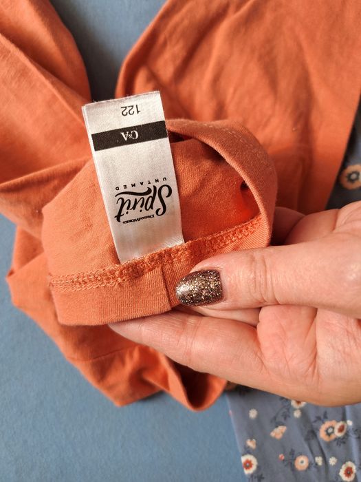 Капрі (велосипедки) C&A дівчачі, бавовняні на ріст 122, 2 штуки