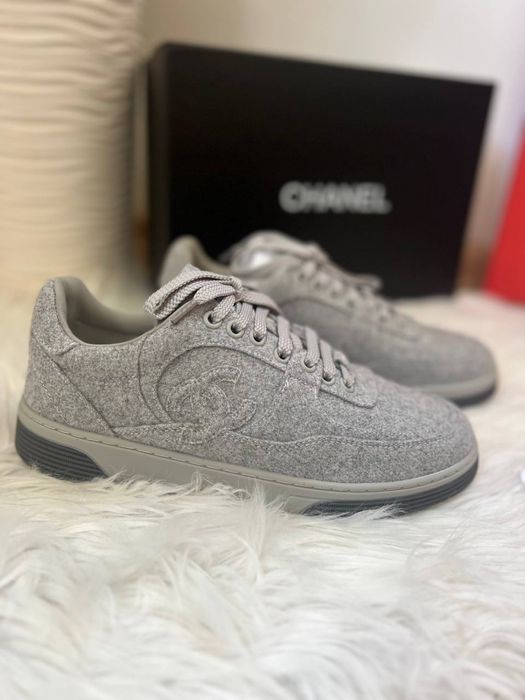 Кеди Chanel сірі