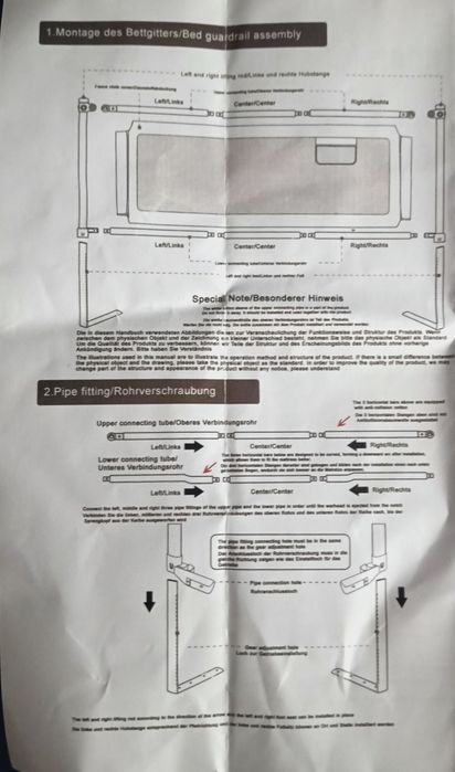 Barreira de proteção de cama 1,80m