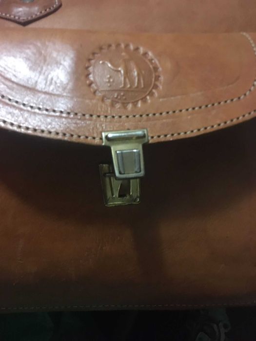 Mala de Pele Verdadeira de Viagem