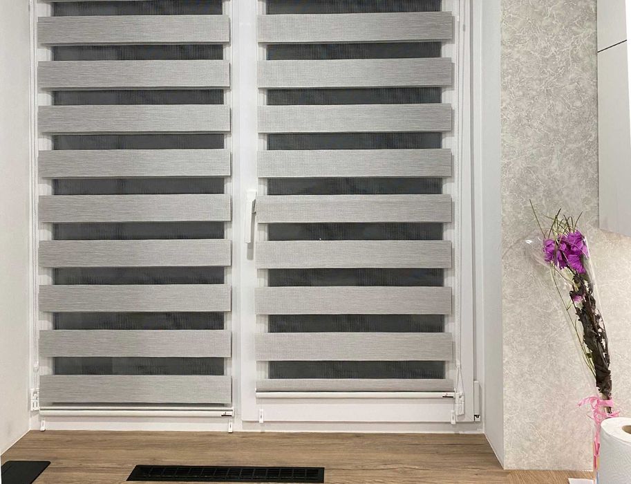 Рулонные шторы. Монтаж или отправка за 1 день . Жалюзи день ночь OJ02