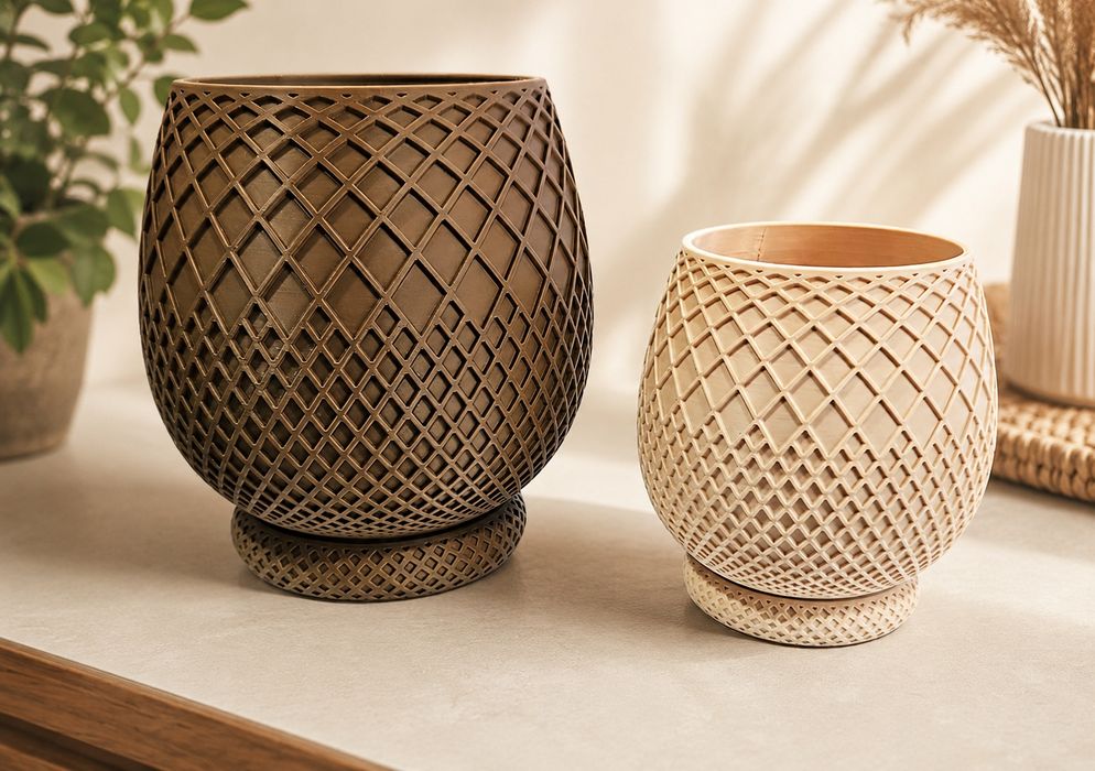 Vaso estilo moderno em PLA
