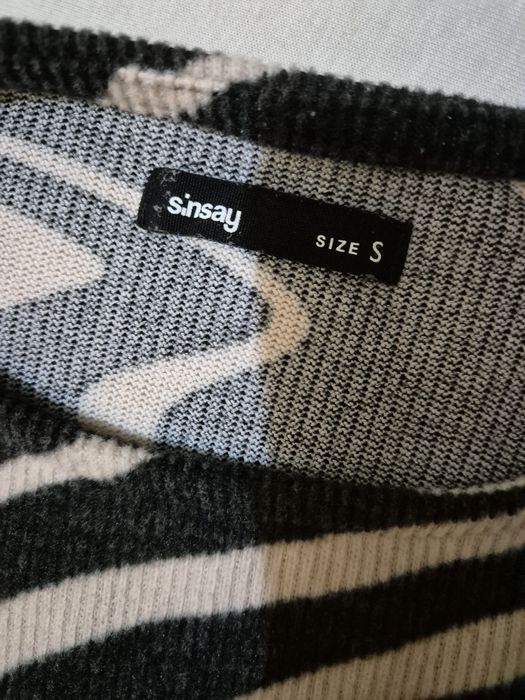 Sweter damski  bluza Sinsay cienki polar we wzor S