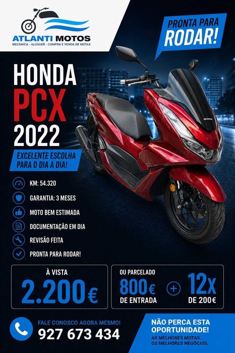 PCX Honda 2022 impecável e com garantia!