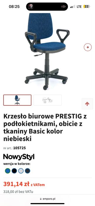 Fotel krzesło obrotowe biurowe