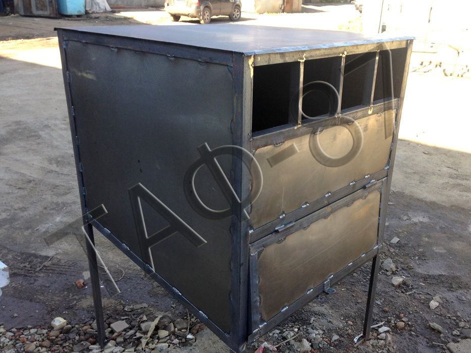 Контейнер для збирання скла, сміттєвий бак для скла 0,86 м³