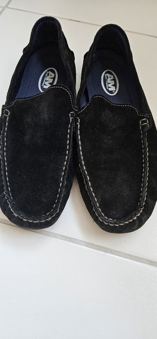 Mokasyny męskie,  czarne.