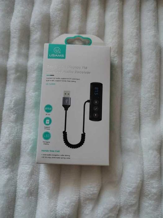 Transmiter FM / AUX odbiornik bluetooth 5.0 USAMS adapter