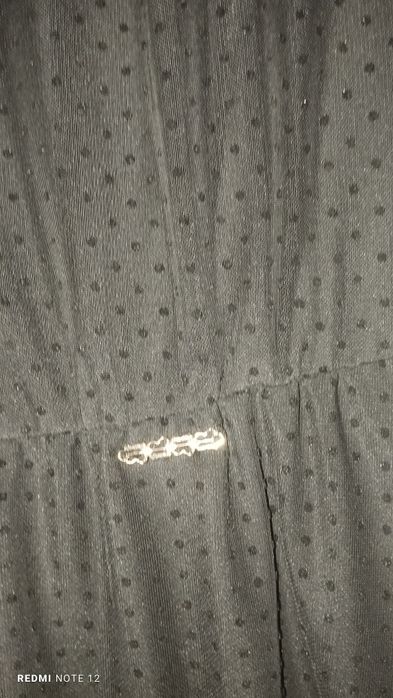 Sukienka czarna w kropeczki Magnes M komunia chrzest wesele