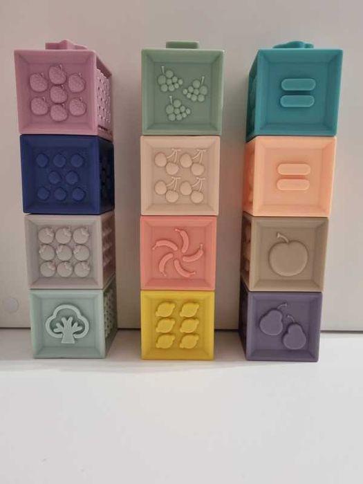 Klocki sensoryczne miękkie gumowe wieża Canpol Babies