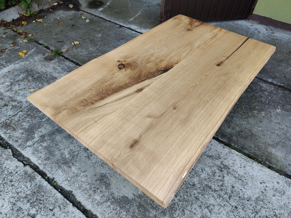 Blat dębowy 140x76 Live edge na stół biurko ławę