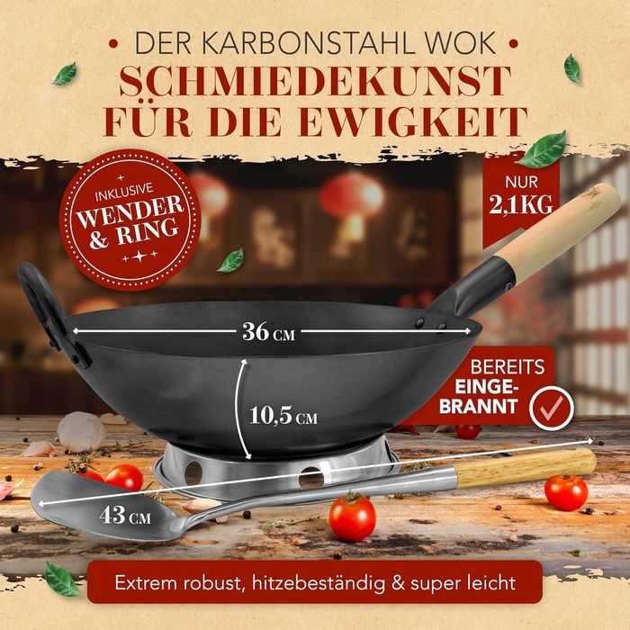 Wok krusten zauber stał weglowa