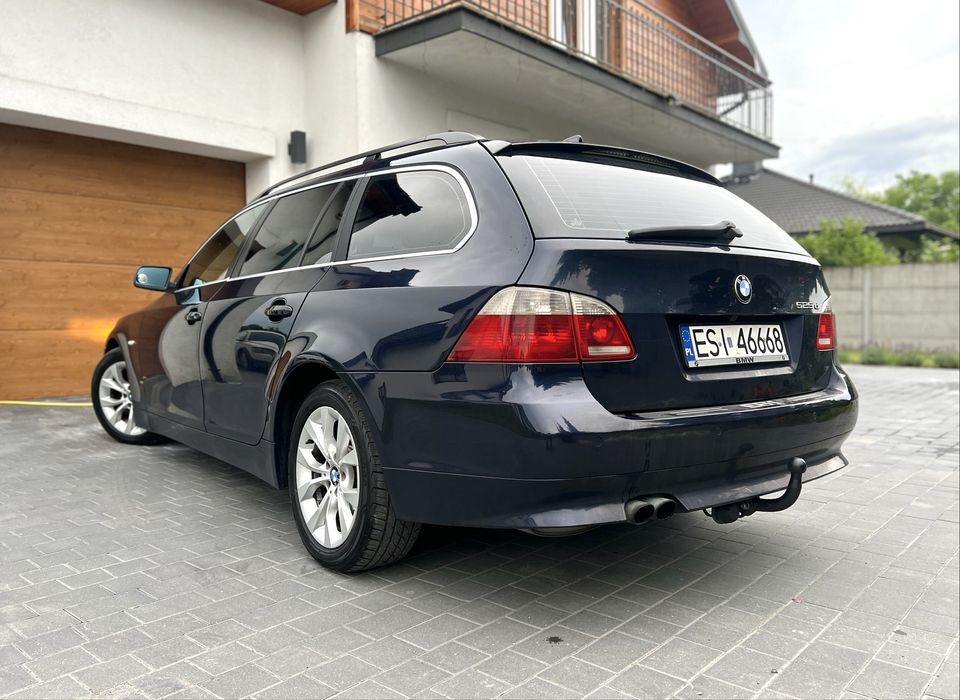 BMW 5 E61 525D Automat zadbany, kamera, rolety, android, hak, tempomat