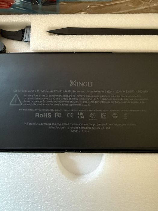 Акумулятор для MacBook Pro 13" A2179 / A1932 (A1965), A1466 / A1369 / A1405 / A1377