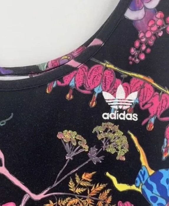 Sukienka marki ADIDAS w kwiaty motyle robaczki ołówkowa 38 40