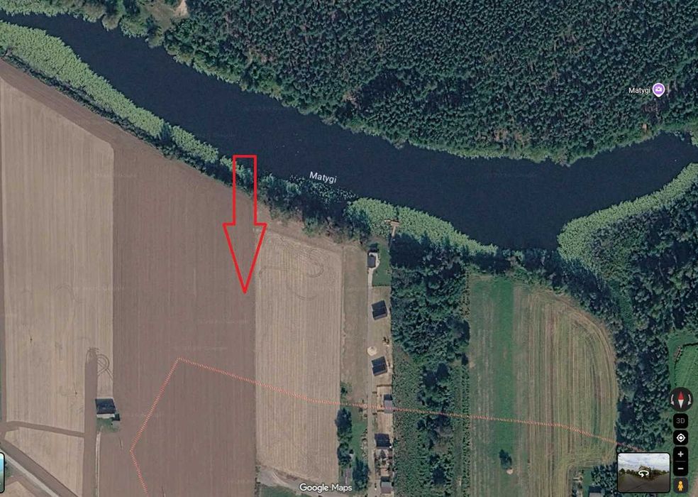 Działka z możliwością zabudowy 5027 m² w miejscowości Matygi obok malowniczego jeziora - More